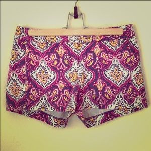 J Crew City Fit Paisley Shorts Size 2